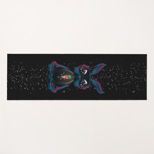 かわいい星明かりの目ウサギinヨガポーズ瞑想 ヨガマット (正面(横))