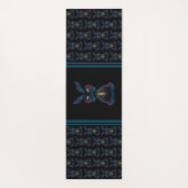 かわいい星明かりの目ウサギinヨガポーズ瞑想 ヨガマット (裏面)