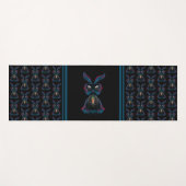 かわいい星明かりの目ウサギinヨガポーズ瞑想 ヨガマット (正面(横))