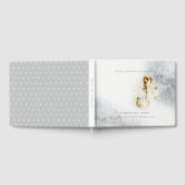 かわいい星空の魔法の水の色フェアリー赤ちゃんシャワー ゲストブック (全面)