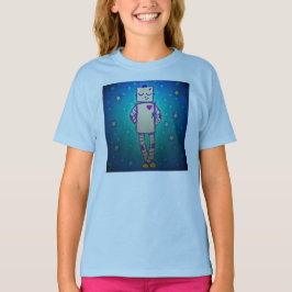 かわいい星空ロボット女子シャツ Tシャツ