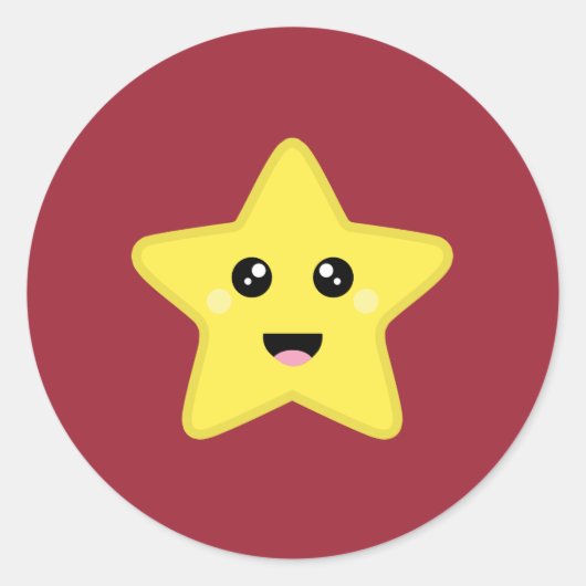かわいい星 ラウンドシール (正面)