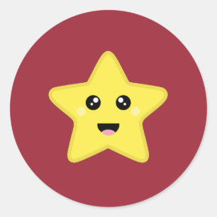 かわいい星 ラウンドシール
