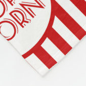 かわいい映画の夜ポップコーン赤い白い毛布 フリースブランケット (角)