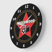 かわいい映画スターホームシアター ラージ壁時計 (傾斜)