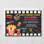 かわいい映画チケットの誕生日の招待 招待状 (正面)