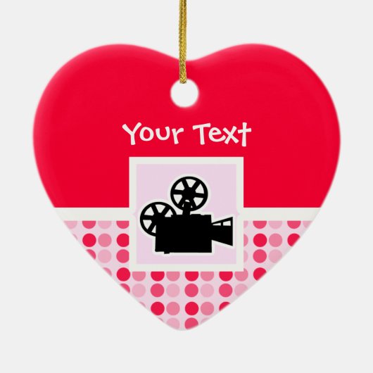 かわいい映画用カメラ セラミックオーナメント (裏面)