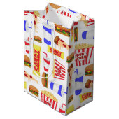 かわいい映画館のパーティータイル ミディアムペーパーバッグ (裏面アングル)