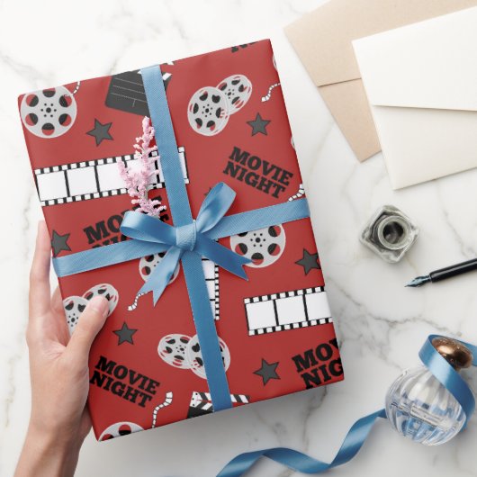 かわいい映画館のパーティータイル ラッピングペーパー (ギフト)