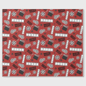 かわいい映画館のパーティータイル ラッピングペーパー (フラット)