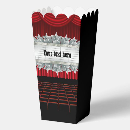 かわいい映画館のパーティーポップコーン フェイバーボックス (正面)