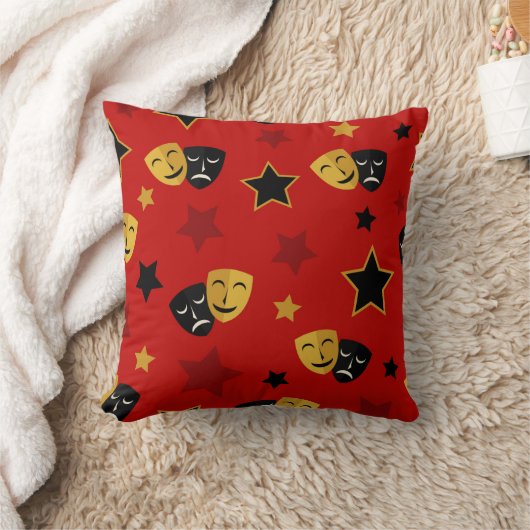 かわいい映画館ホームデコースマスクパターン枕 クッション (ブランケット)