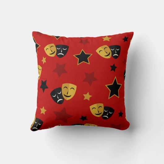 かわいい映画館ホームデコースマスクパターン枕 クッション (裏面)