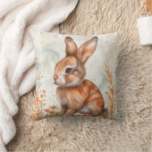 かわいい春のうさぎ クッション (ブランケット)