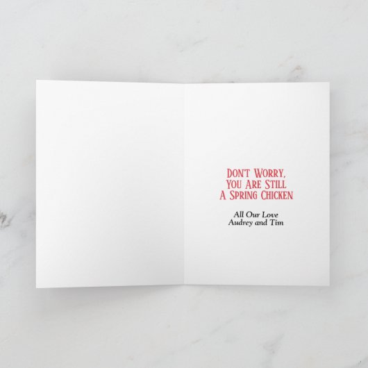 かわいい春のひよこ誕生日カード シーズンカード (内部)