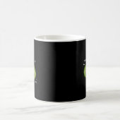 かわいい春のアマガエル 蓮の葉 池 コーヒーマグカップ (中央)