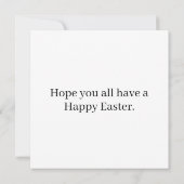 かわいい春のハッピーイースター花と卵のコラージュ カード (裏面)