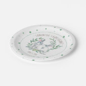 かわいい春のパーティー テーマ ウサギ ペーパープレート (アングル)