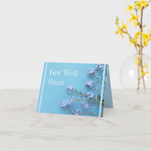 かわいい春のワスレナグサの花 カード (黄色い花)