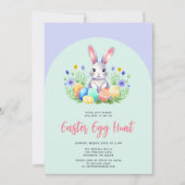 かわいい春の子供イースター パーティー招待状 シーズンカード (正面)
