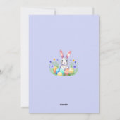 かわいい春の子供イースター パーティー招待状 シーズンカード (裏面)