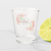 かわいい春の花の水彩オーダーメイド ショットグラス (裏面)