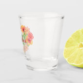 かわいい春の花の水彩オーダーメイド ショットグラス (右)