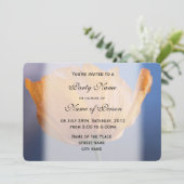 かわいい春の野生の黄色いポピー花パーティー 招待状 (スタンド正面)