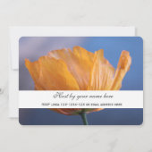 かわいい春の野生の黄色のポピー花パーティー 招待状 (裏面)