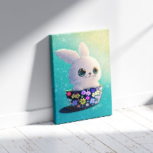 かわいい春の野生生物 : ウサギの花が咲く