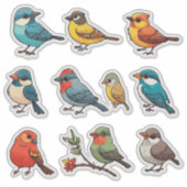 かわいい春の鳥ステッカーコレクション 🐦 シール (正面)