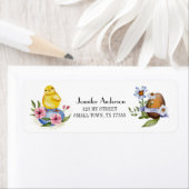 かわいい春イースターエッグシックフローラアドレス ラベル (インサイチュ)