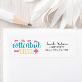 かわいい春イースターコットンテールトレイルおもしろいアドレス ラベル (インサイチュ)