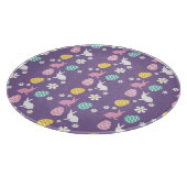 かわいい春イースターバニーフローラルパターンエッグ狩り カッティングボード (角)