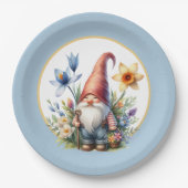 かわいい春ガーデンパーティー格言 ペーパープレート (正面)