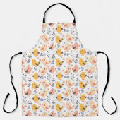 かわいい春チックスとフローラルパターン エプロン (正面)
