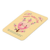 かわいい春ハートツリーマザーズデイ マグネット (左側)