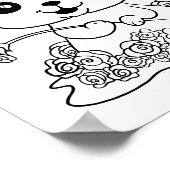 かわいい春バニーイースターカラーリング活動 ポスター (角)