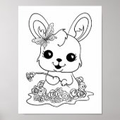 かわいい春バニーイースターカラーリング活動 ポスター (正面)