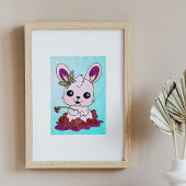 かわいい春バニーイースターカラーリング活動 ポスター