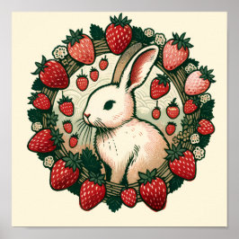 かわいい春バニーラビットベビーバニーラビット ポスター