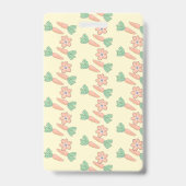 かわいい春バニー図書館ホールパスバッジ バッジ (裏面)