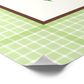 かわいい春フクロウの枝のポスタープリント ポスター (角)