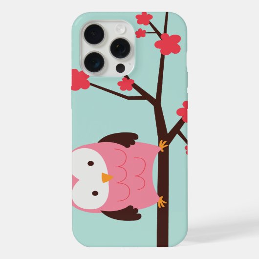 かわいい春フクロウ iPhoneケース (裏面)