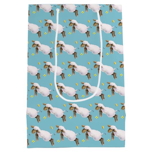 かわいい春子羊スキップ抱き枕 ミディアムペーパーバッグ (裏面)