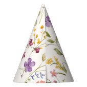 かわいい春水彩花1歳の誕生日 パーティーハット (裏面)