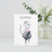 かわいい春猫 シーズンポストカード (スタンド正面)