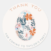 かわいい春開花ブリスベビーのイースターベビー ラウンドシール (正面)