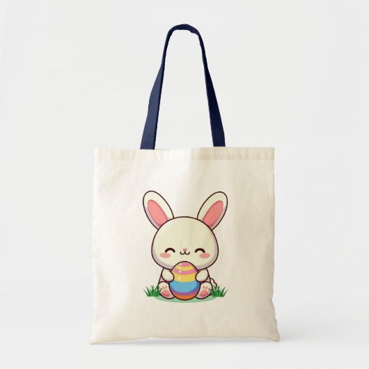 かわいい春/イースターのうさぎと卵 トートバッグ (正面)