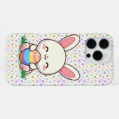 かわいい春/イースターのうさぎと卵 iPhoneケース (裏面横)